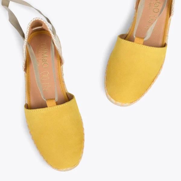 MiMaO ShopOnline ALGARVE – Espadrilles Plates Pour Femme JAUNE 3