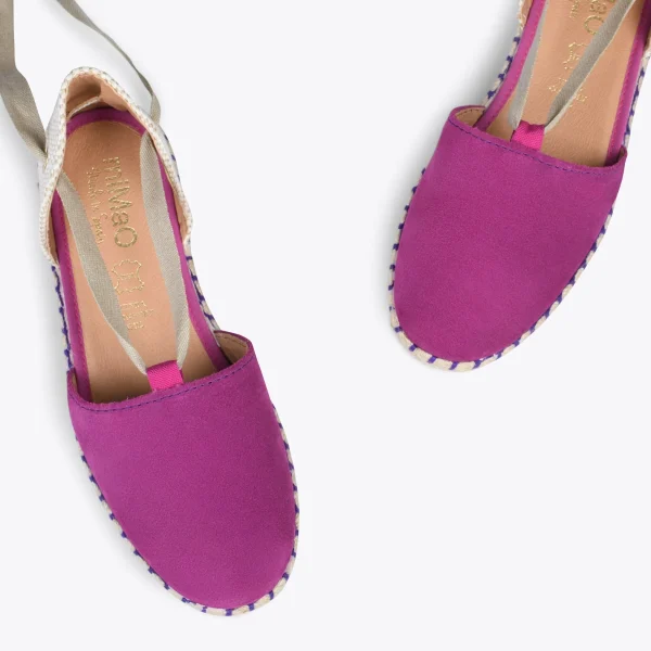MiMaO ShopOnline ALGARVE – Espadrilles Plates Pour Femme POURPRE 3