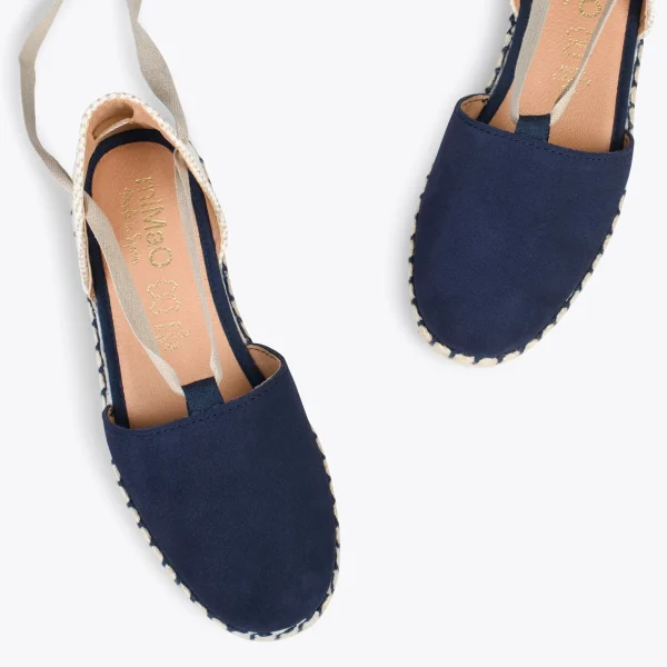 MiMaO ShopOnline ALGARVE – Espadrilles Plates Pour Femme BLEU MARINE 3