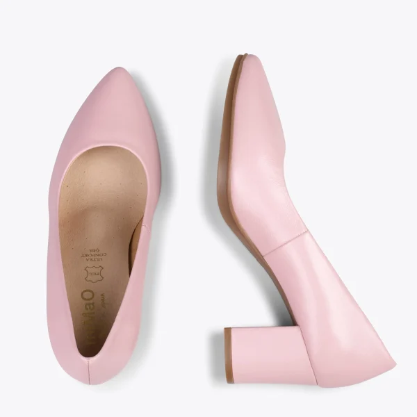 MiMaO ShopOnline URBAN S SOIRÉE – Chaussures à Talon Moyen En Cuir Nappa ROSE 3