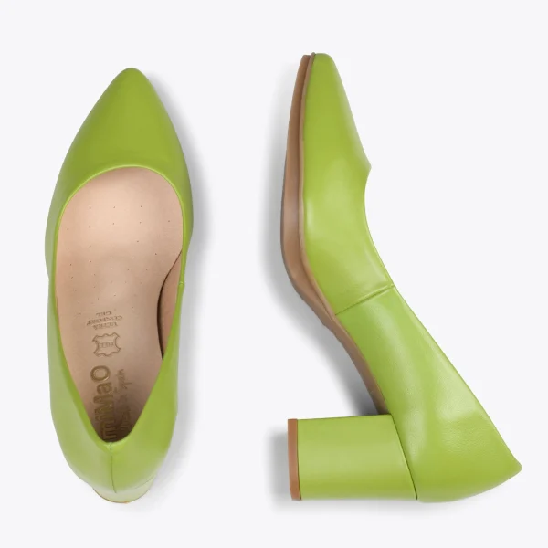 MiMaO ShopOnline URBAN S SOIRÉE – Chaussures à Talon Moyen En Cuir Nappa VERT PISTACHE 3
