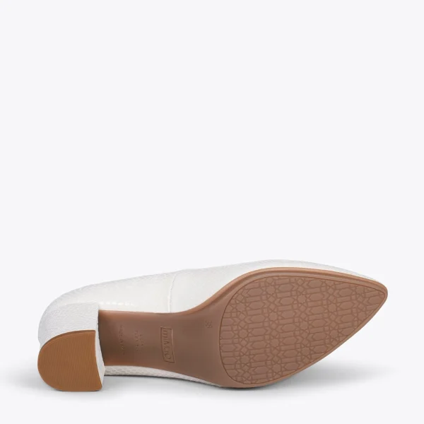 MiMaO ShopOnline URBAN S ROYAL – Chaussures à Talon Moyen BLANC 6