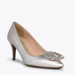 MiMaO ShopOnline ELLA – Chaussures à Talon Aiguille Avec Strass GRIS PERLE 15