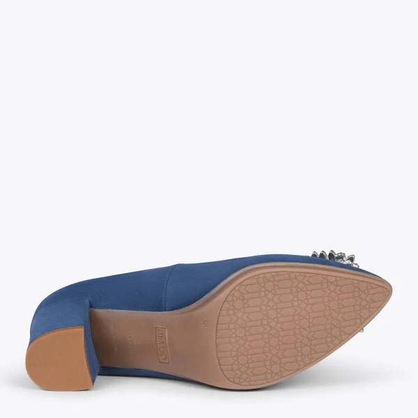 MiMaO ShopOnline URBAN S BIJOU – Chaussures à Talon Strass BLEU 6