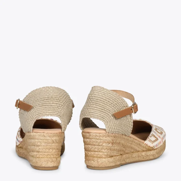 MiMaO ShopOnline JAVEA – Espadrilles Compensées En Raphia OS 4