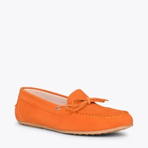 MiMaO ShopOnline BOUCLE – Mocassins Pour Femme à Semelle Amovible ORANGE 17