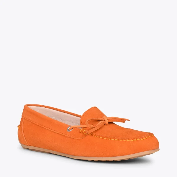 MiMaO ShopOnline BOUCLE – Mocassins Pour Femme à Semelle Amovible ORANGE 6