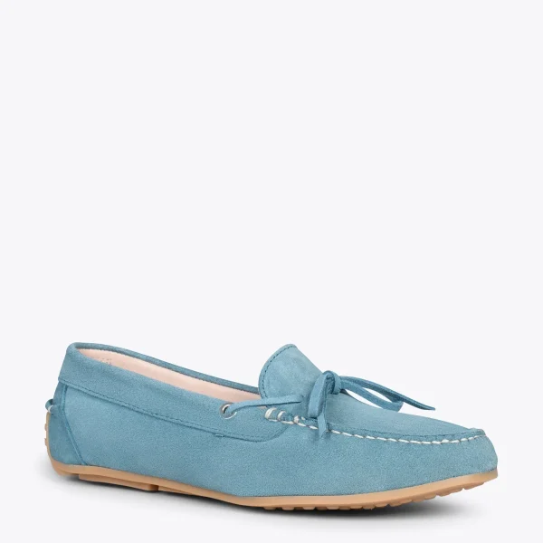 MiMaO ShopOnline BOUCLE – Mocassins Pour Femme à Semelle Amovible BLEU 5