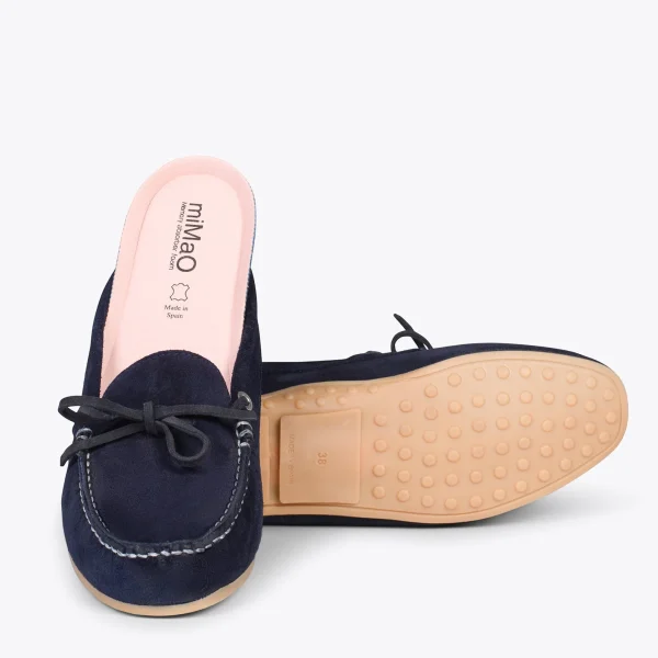 MiMaO ShopOnline BOUCLE – Mocassins Pour Femme à Semelle Amovible BLEU MARINE 6
