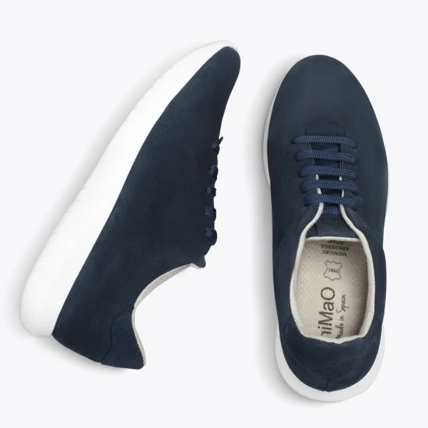 MiMaO ShopOnline WALK – Baskets Confortables Pour Femme BLEU MARINE 3