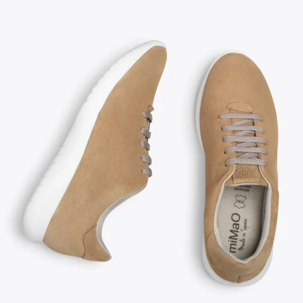 MiMaO ShopOnline WALK – Baskets Confortables Pour Femme SABLE 3