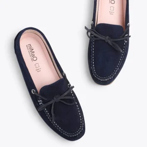 MiMaO ShopOnline BOUCLE – Mocassins Pour Femme à Semelle Amovible BLEU MARINE 11