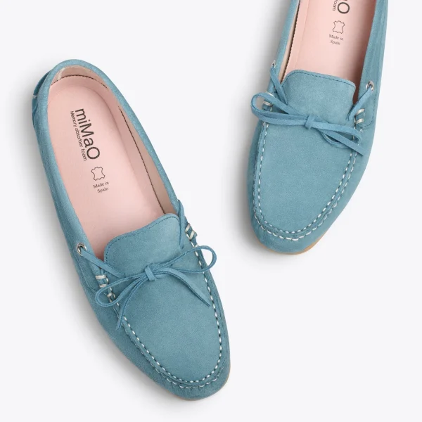 MiMaO ShopOnline BOUCLE – Mocassins Pour Femme à Semelle Amovible BLEU 3