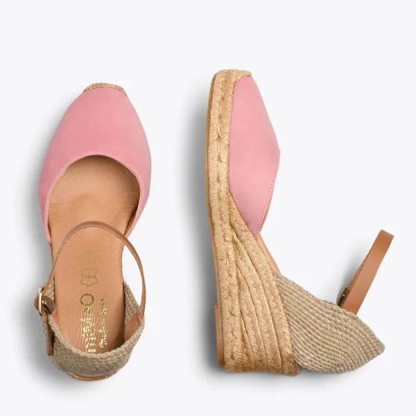 MiMaO ShopOnline ALTEA – Espadrilles à Talon Moyen ROSE 3