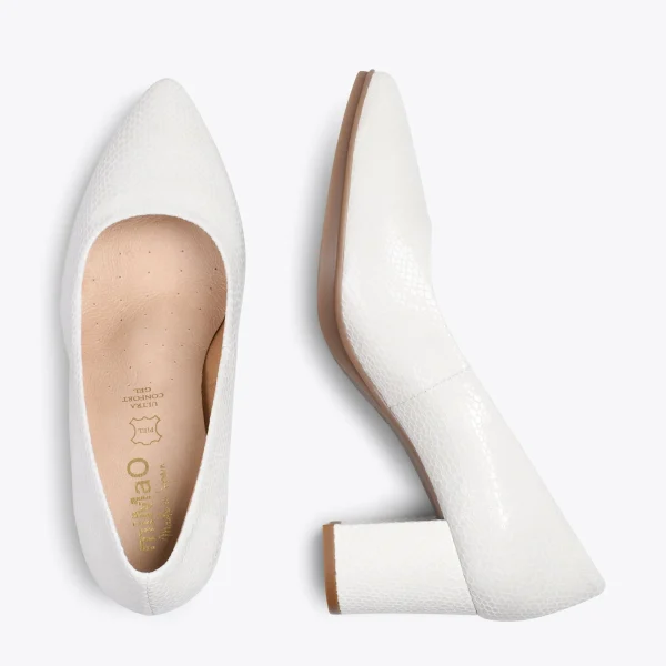 MiMaO ShopOnline URBAN S ROYAL – Chaussures à Talon Moyen BLANC 3