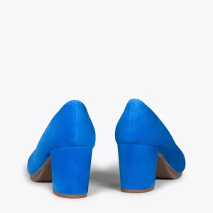 MiMaO ShopOnline URBAN S – Chaussures à Talon Moyen En Daim BLEU ROI 13