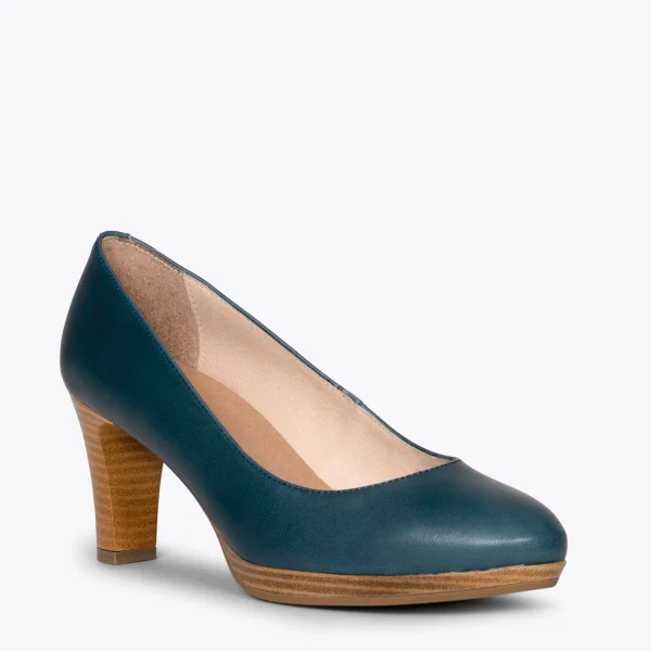 MiMaO ShopOnline VOL – Chaussures BLEU MARINE à Talon Et Plateforme 4