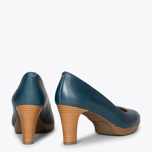 MiMaO ShopOnline VOL – Chaussures BLEU MARINE à Talon Et Plateforme 3