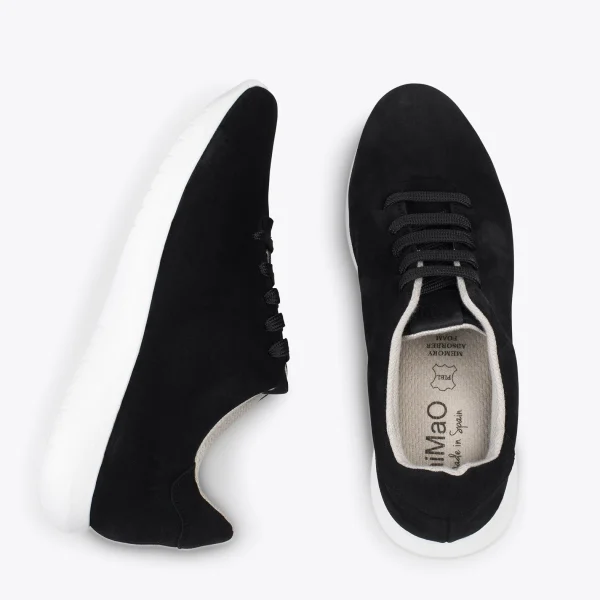 MiMaO ShopOnline WALK – Baskets Confortables Pour Femme NOIR 3