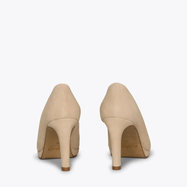 MiMaO ShopOnline PLATEFORME – Escarpins à Talon Haut Et Plateforme CAMEL 4