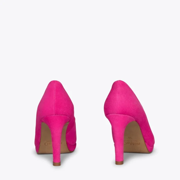 MiMaO ShopOnline PLATEFORME – Escarpins à Talon Haut Et Plateforme FUCHSIA 4