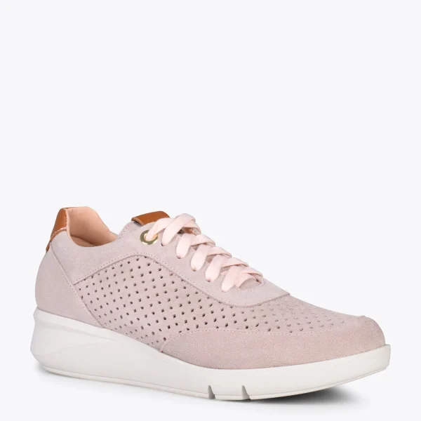 MiMaO ShopOnline BLUCHER SPORTIF – Baskets Compensées Pour Femme NUDE 5