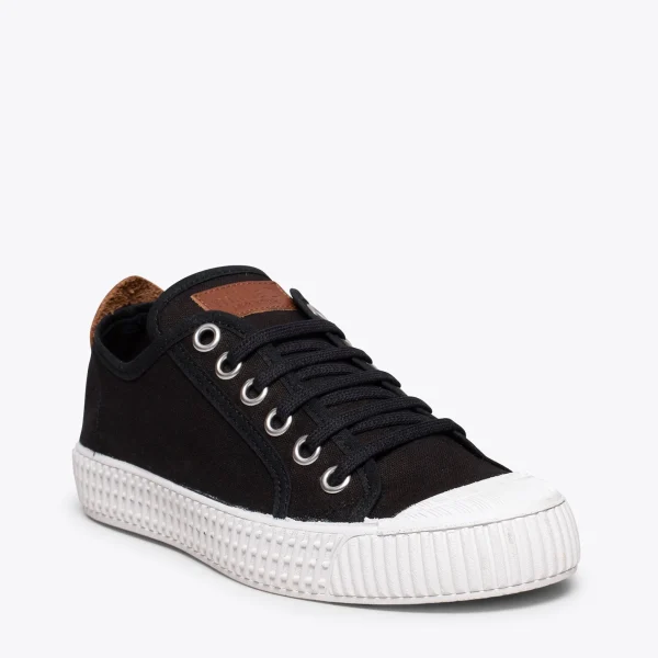 MiMaO ShopOnline BAMBA – Baskets Casual En Toile Pour Femme NOIR 5