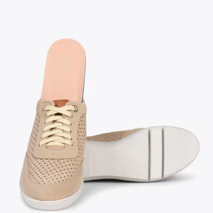 MiMaO ShopOnline BLUCHER SPORTIF – Baskets Compensées Pour Femme BEIGE 17