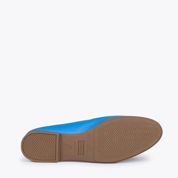 MiMaO ShopOnline STYLE – Mocassins En Cuir Avec Détail Métallique BLEU 6
