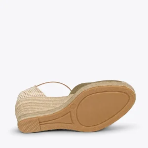 MiMaO ShopOnline CONIL – Espadrilles à Talon Haut En Lin KAKI 17