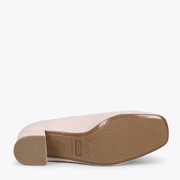 MiMaO ShopOnline BELLA – Babies à Talon Et Bout Carré NUDE 6