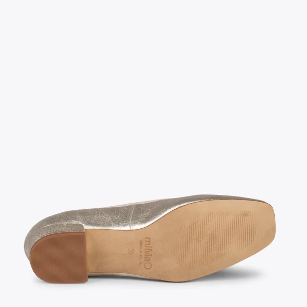 MiMaO ShopOnline OPÉRA – Ballerines à Talon DORÉ 6