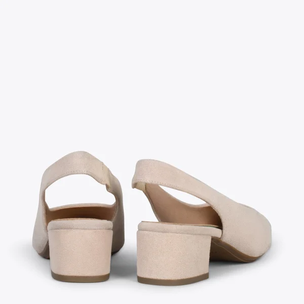 MiMaO ShopOnline URBAN LADY – Escarpins à Talon Moyen à Bride Arrière BEIGE 4