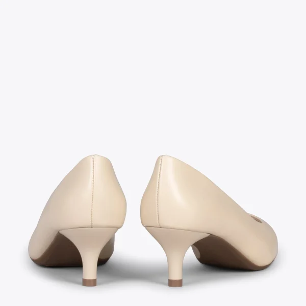 MiMaO ShopOnline URBAN KITTEN – Chaussures à Talon Kitten En Cuir Nappa BEIGE 4