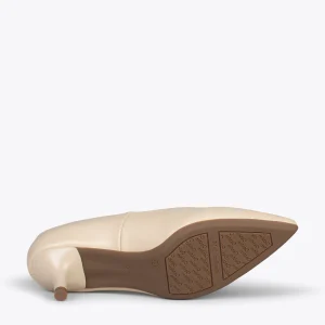 MiMaO ShopOnline URBAN KITTEN – Chaussures à Talon Kitten En Cuir Nappa BEIGE 17