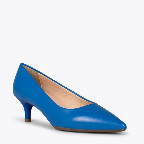 MiMaO ShopOnline URBAN KITTEN – Chaussures à Talon Kitten En Cuir Nappa BLEU 5