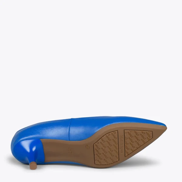 MiMaO ShopOnline URBAN KITTEN – Chaussures à Talon Kitten En Cuir Nappa BLEU 6