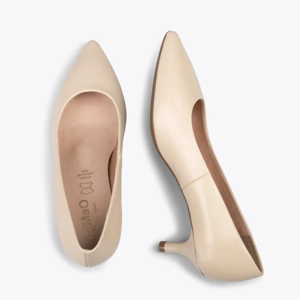 MiMaO ShopOnline URBAN KITTEN – Chaussures à Talon Kitten En Cuir Nappa BEIGE 3