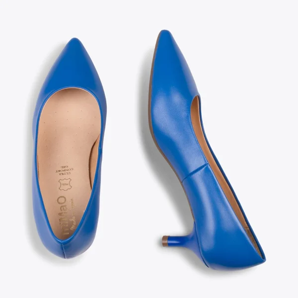 MiMaO ShopOnline URBAN KITTEN – Chaussures à Talon Kitten En Cuir Nappa BLEU 3