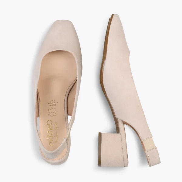 MiMaO ShopOnline URBAN LADY – Escarpins à Talon Moyen à Bride Arrière BEIGE 3