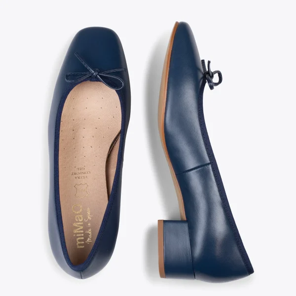 MiMaO ShopOnline OPÉRA – Ballerines à Talon BLEU MARINE 3