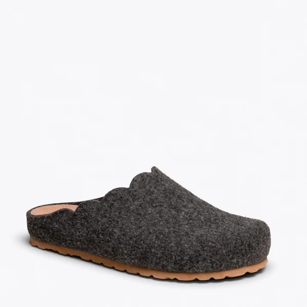 MiMaO ShopOnline SWEET HOME – Pantoufles Pour Femme GRIS FONCÉ 5