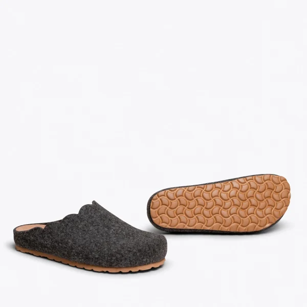 MiMaO ShopOnline SWEET HOME – Pantoufles Pour Femme GRIS FONCÉ 6