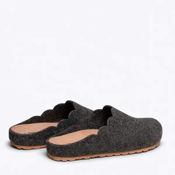 MiMaO ShopOnline SWEET HOME – Pantoufles Pour Femme GRIS FONCÉ 4