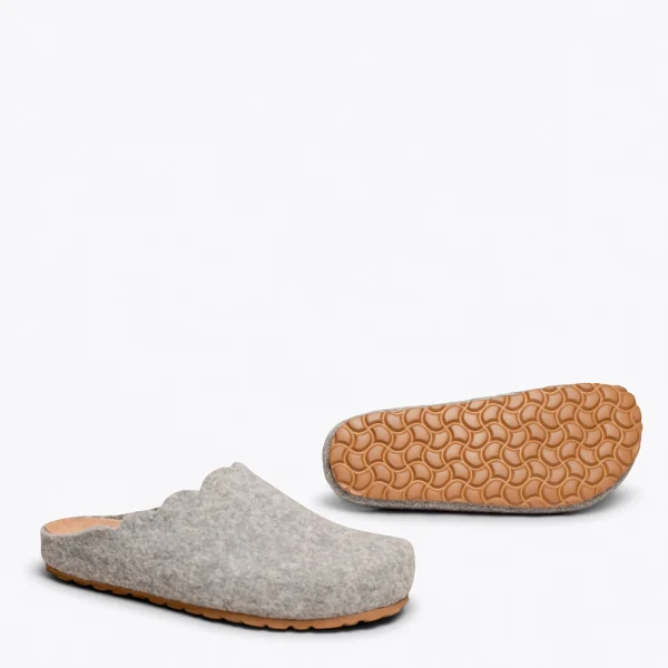 MiMaO ShopOnline SWEET HOME – Pantoufles Pour Femme GRIS CLAIR 6