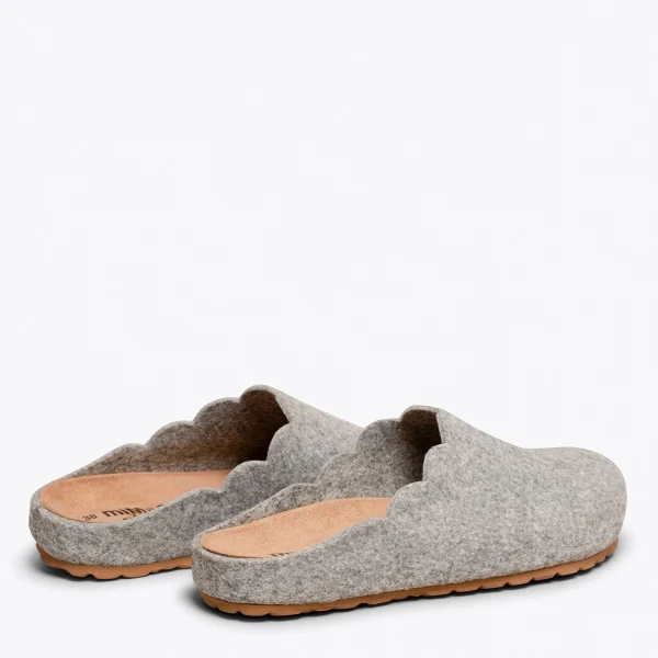 MiMaO ShopOnline SWEET HOME – Pantoufles Pour Femme GRIS CLAIR 4