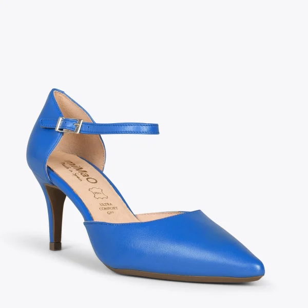 MiMaO ShopOnline DONNA – Chaussures De Soirée Confortables à Talon BLEU 5