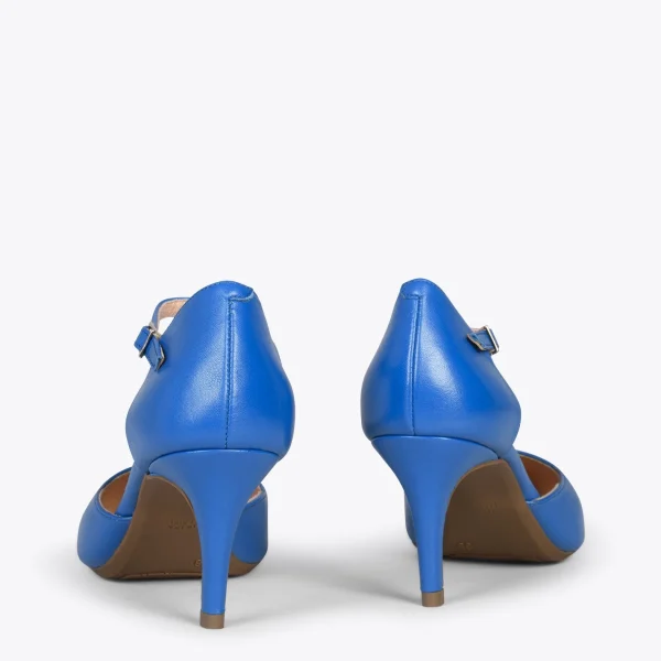 MiMaO ShopOnline DONNA – Chaussures De Soirée Confortables à Talon BLEU 4