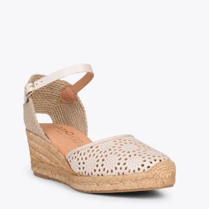 MiMaO ShopOnline MALDIVAS – Espadrilles Compensées En Cuir Nappa BEIGE 15