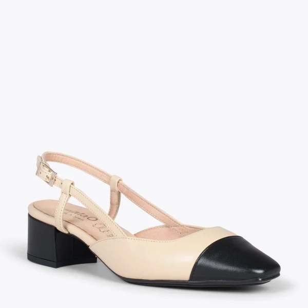 MiMaO ShopOnline AUDREY – Escarpin à Petit Talon BEIGE 5